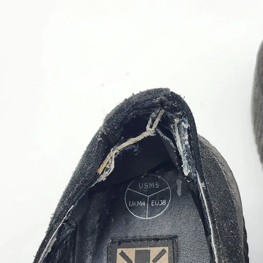 T.U.K. TUK Vintage Viva Mondo Creepers Platform Shoes Black Suede Women's Size 7